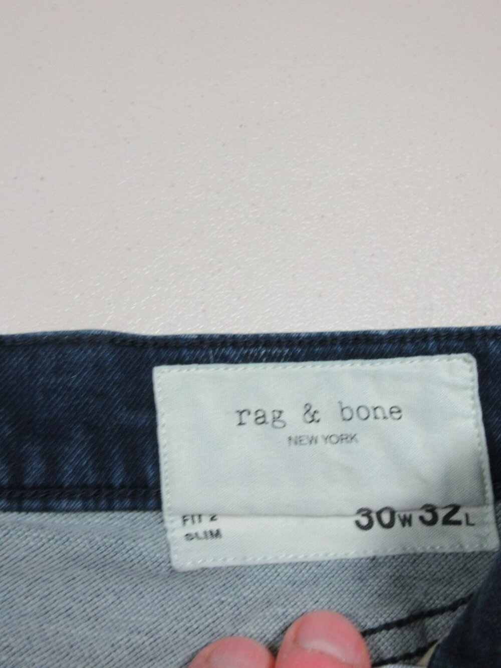 rag & bone mens dark wash distressed slim fit 2 jeans 30x32 - Picture 4 of 12